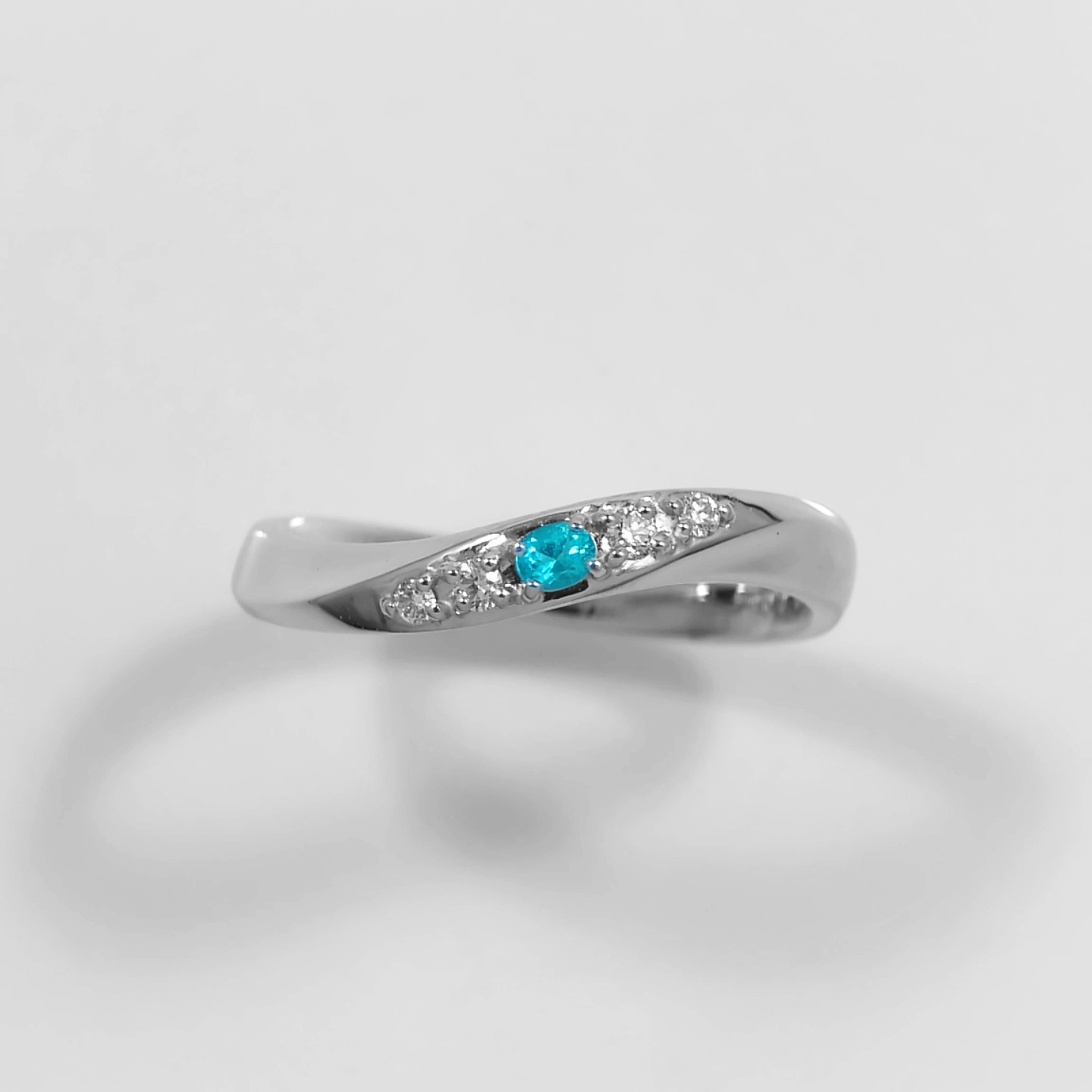 【専用です】天然パライバトルマリン ダイヤ計0.593ct 中宝研ブラジル産 ブラジル産パライバトルマリン0.054ctプラチナリングダイヤ0.05ct付