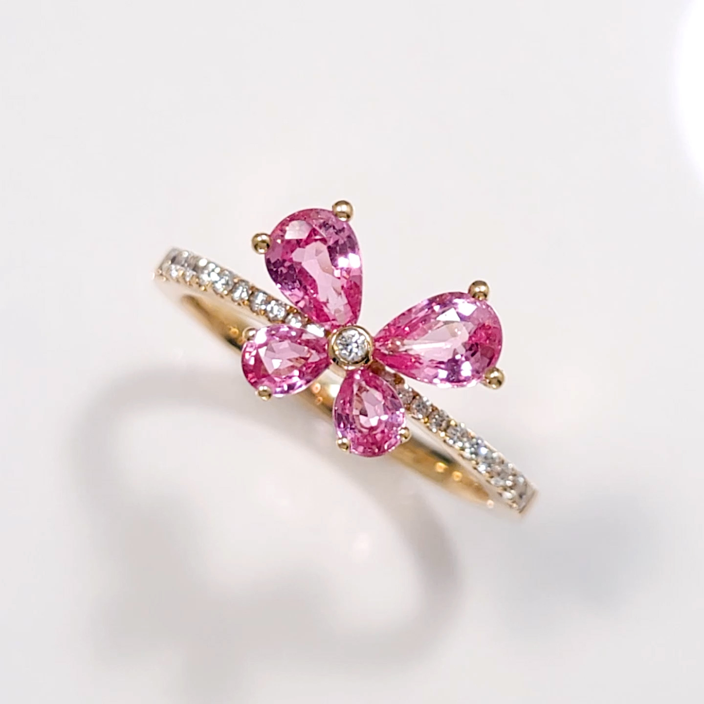 美品　スターピンクサファイア　ダイヤモンド　リング　k18 15号 K18PGピンクサファイア/ダイヤモンドリング | ポンテヴェキオ公式