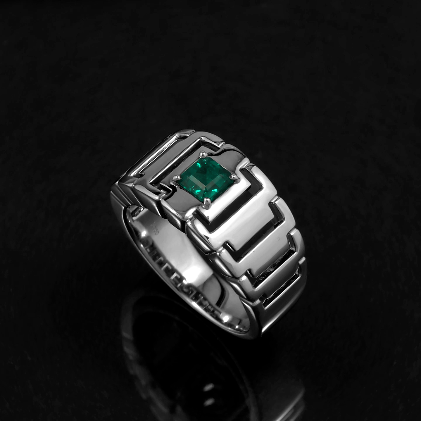 コロンビア産無処理エメラルド(ノンオイル)0.57ctプラチナリング(GIA